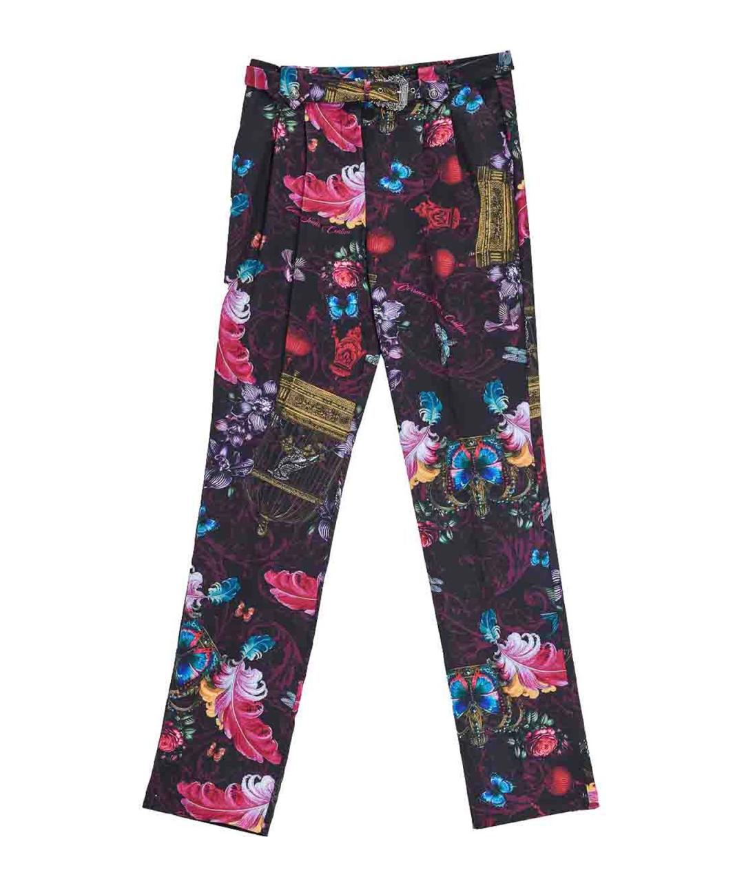 VERSACE JEANS COUTURE Черные полиэстеровые брюки широкие, фото 1