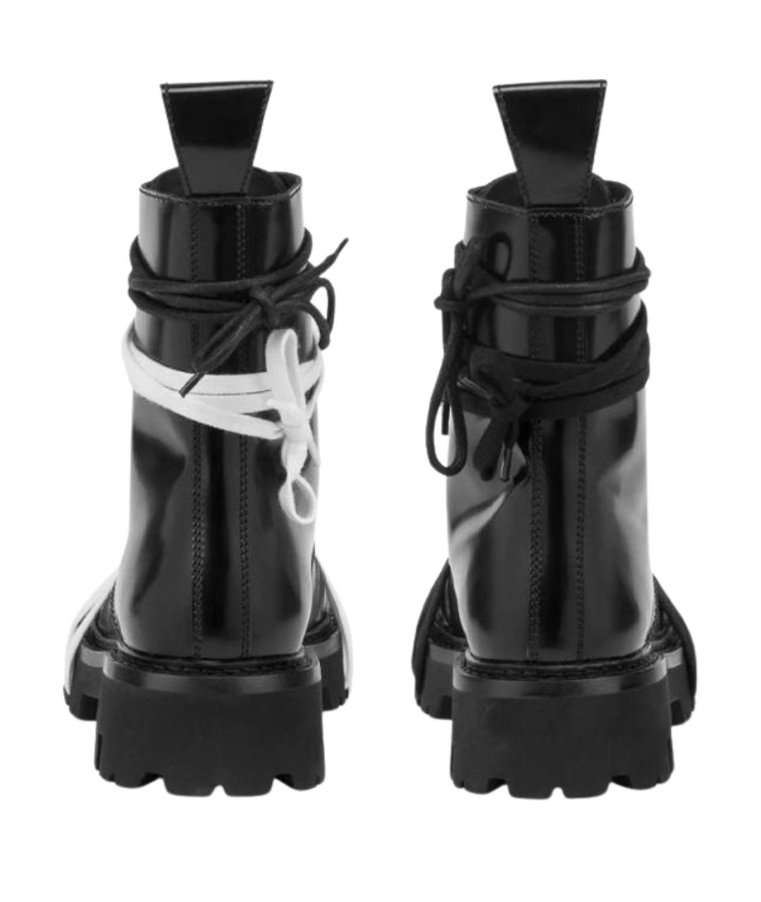 MOSCHINO Черные кожаные ботинки, фото 3
