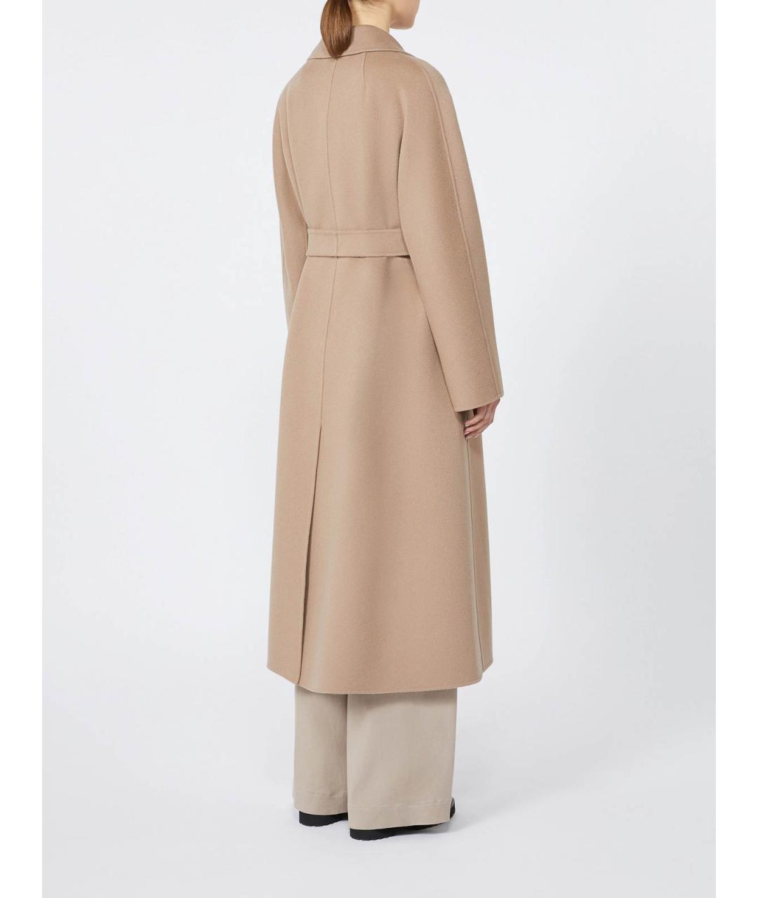 'S MAX MARA Бежевое шерстяное пальто, фото 4