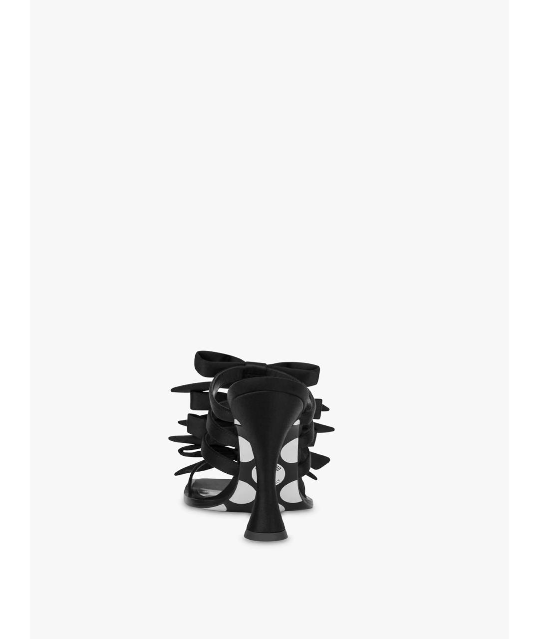 MOSCHINO Черные текстильные мюли, фото 3