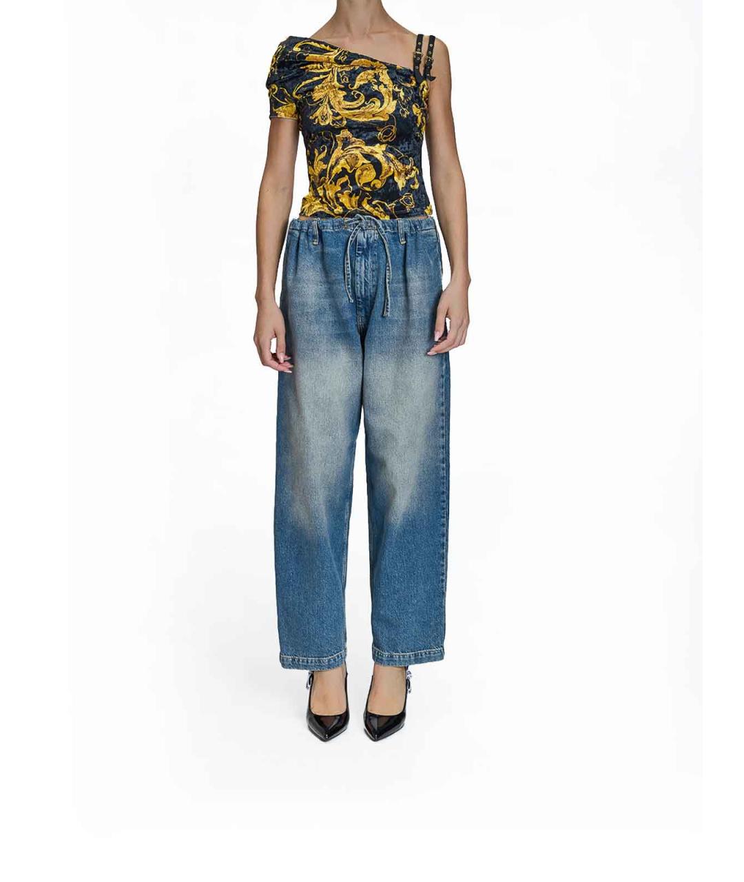 VERSACE JEANS COUTURE Черная бархатная майка, фото 2
