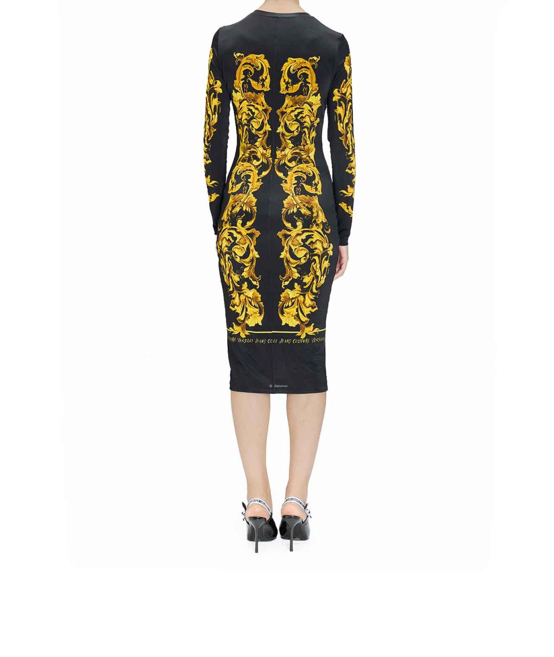 VERSACE JEANS COUTURE Мульти вискозное вечернее платье, фото 4