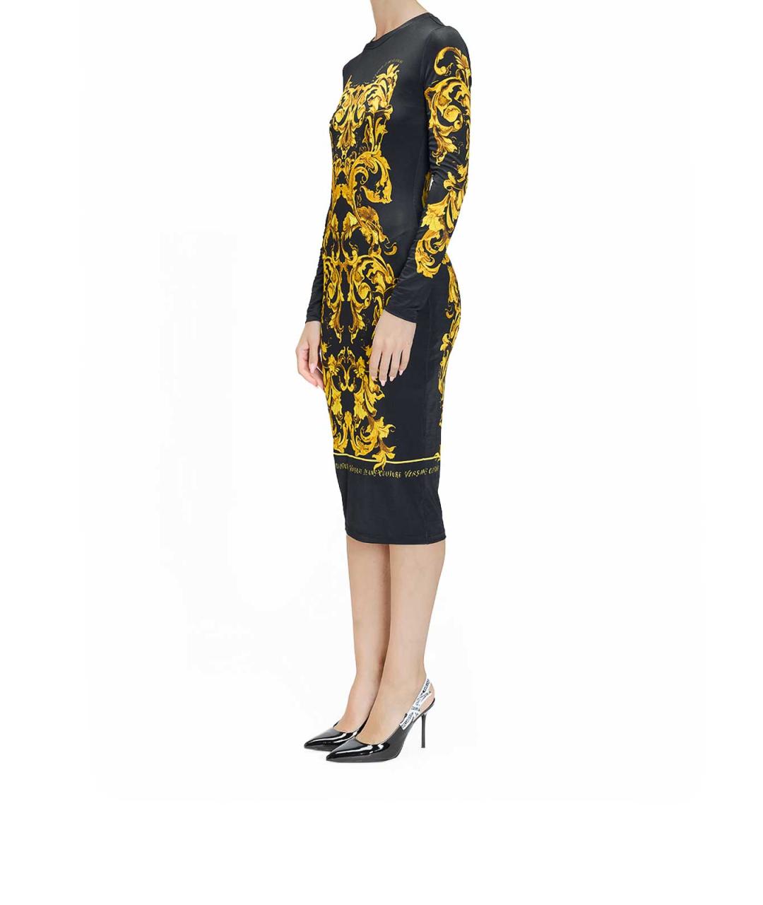 VERSACE JEANS COUTURE Мульти вискозное вечернее платье, фото 3