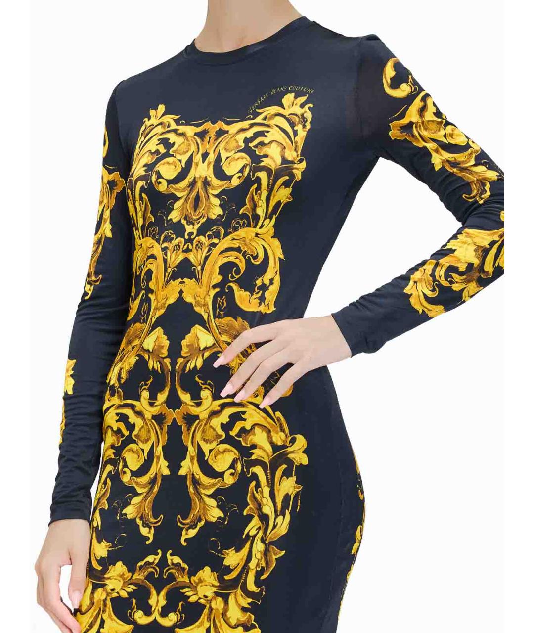 VERSACE JEANS COUTURE Мульти вискозное вечернее платье, фото 5