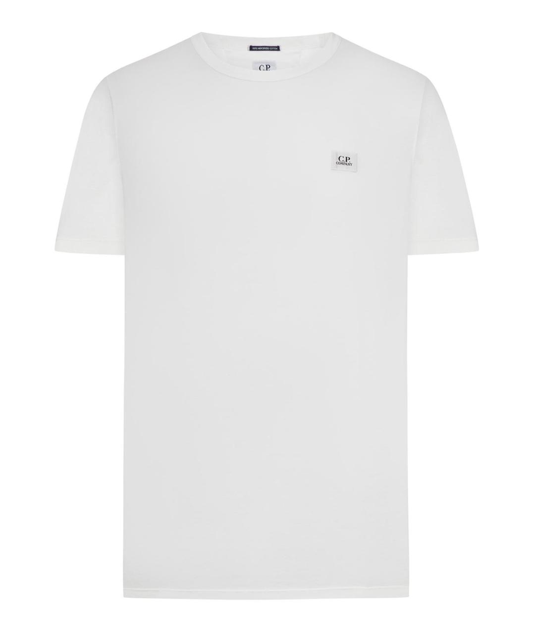 CP COMPANY Белая хлопковая футболка, фото 1