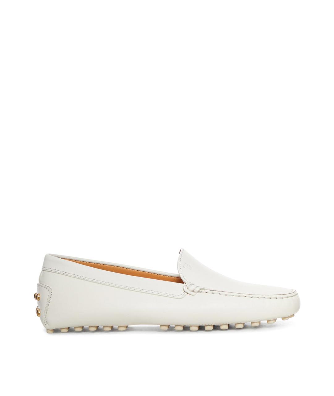 TOD'S Белые кожаные лоферы, фото 1