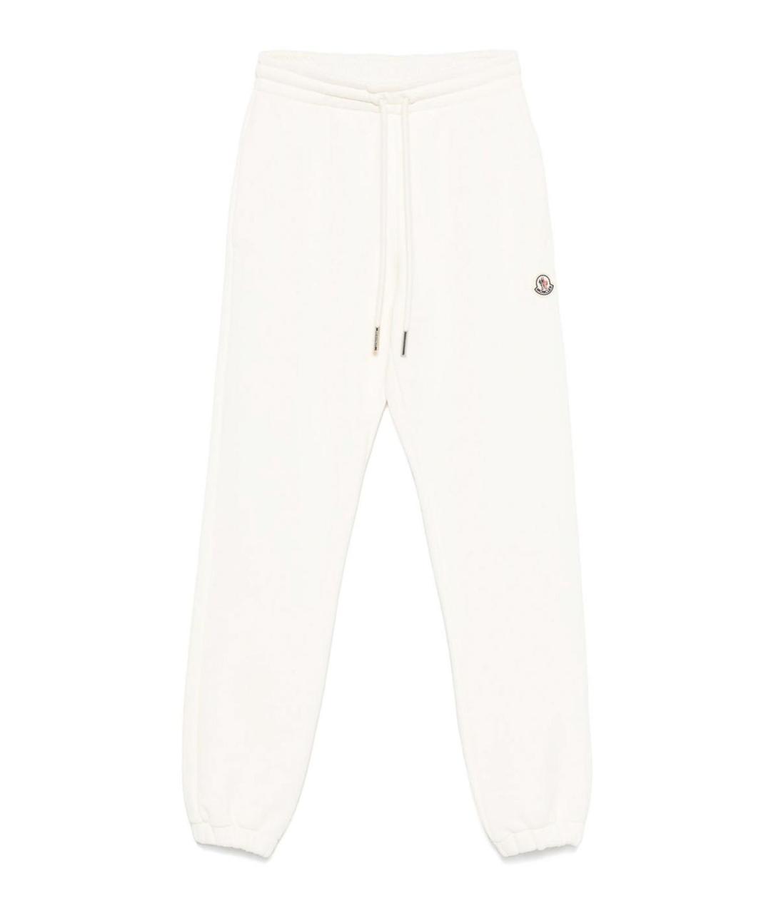 MONCLER Белые хлопковые спортивные брюки и шорты, фото 1