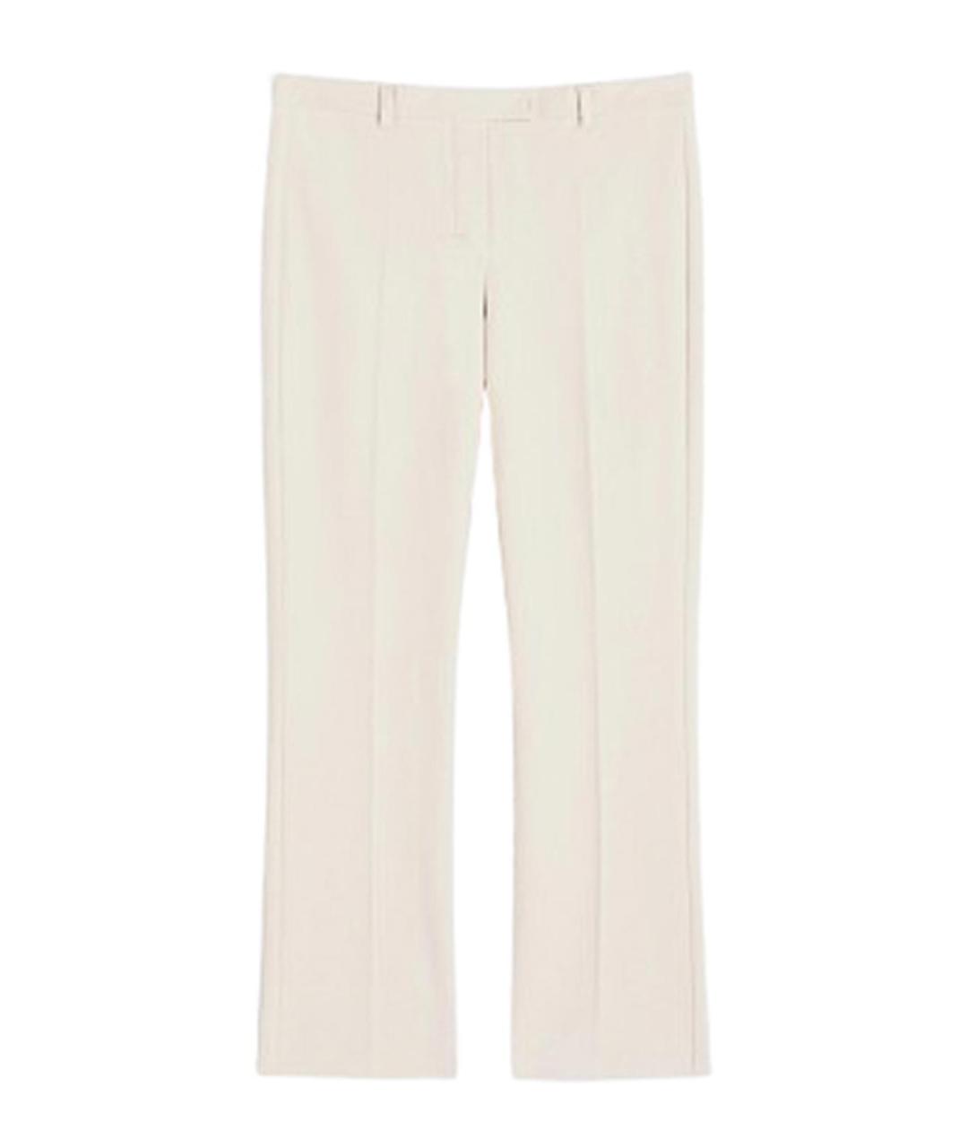 'S MAX MARA Белые хлопковые брюки широкие, фото 1