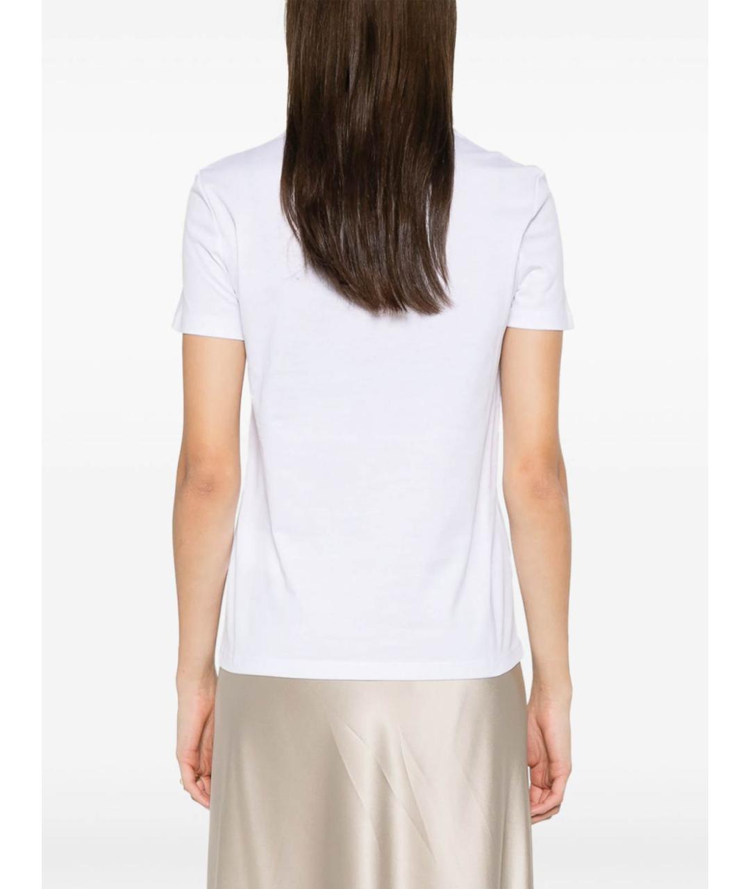 MAX MARA Белая хлопковая футболка, фото 4