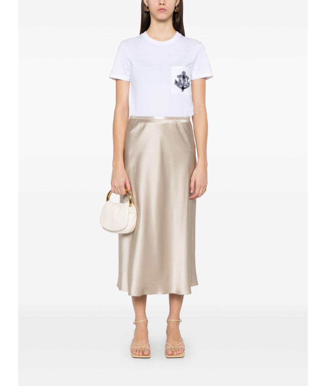 MAX MARA Белая хлопковая футболка, фото 2