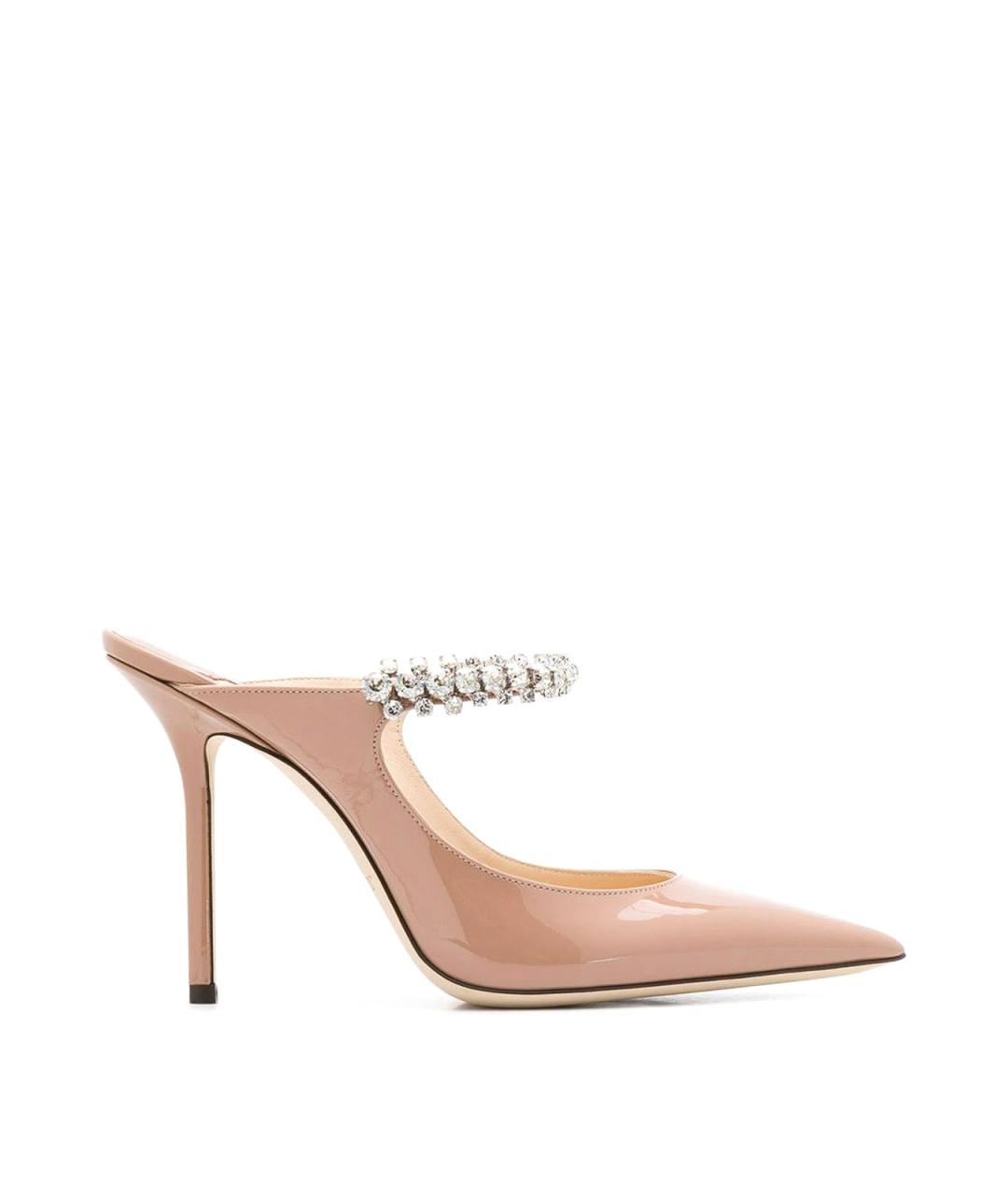 JIMMY CHOO Розовые кожаные мюли, фото 1
