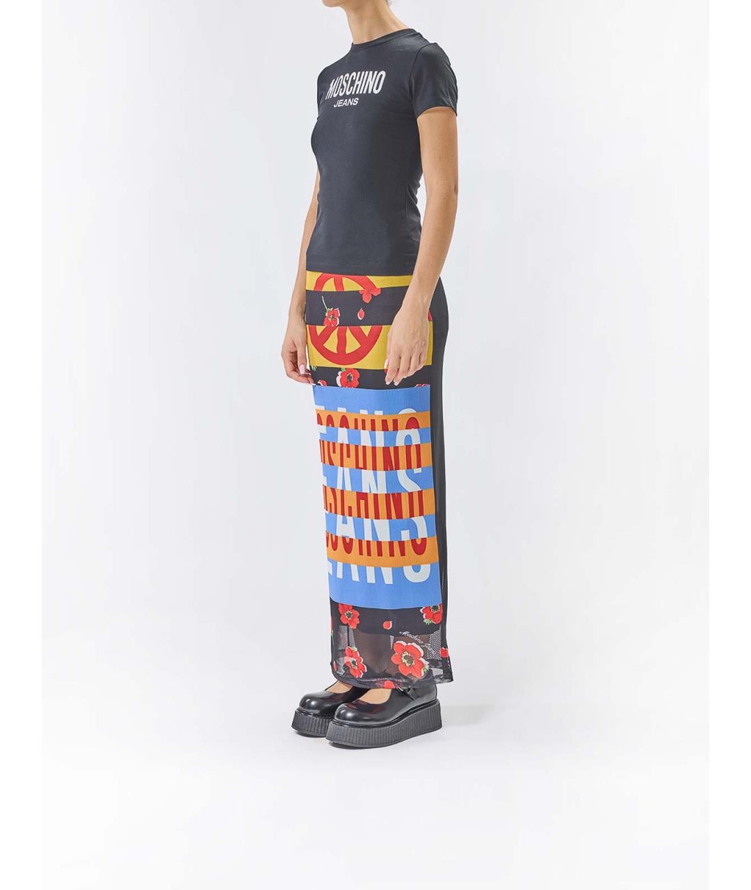 MOSCHINO Черная хлопковая футболка, фото 3