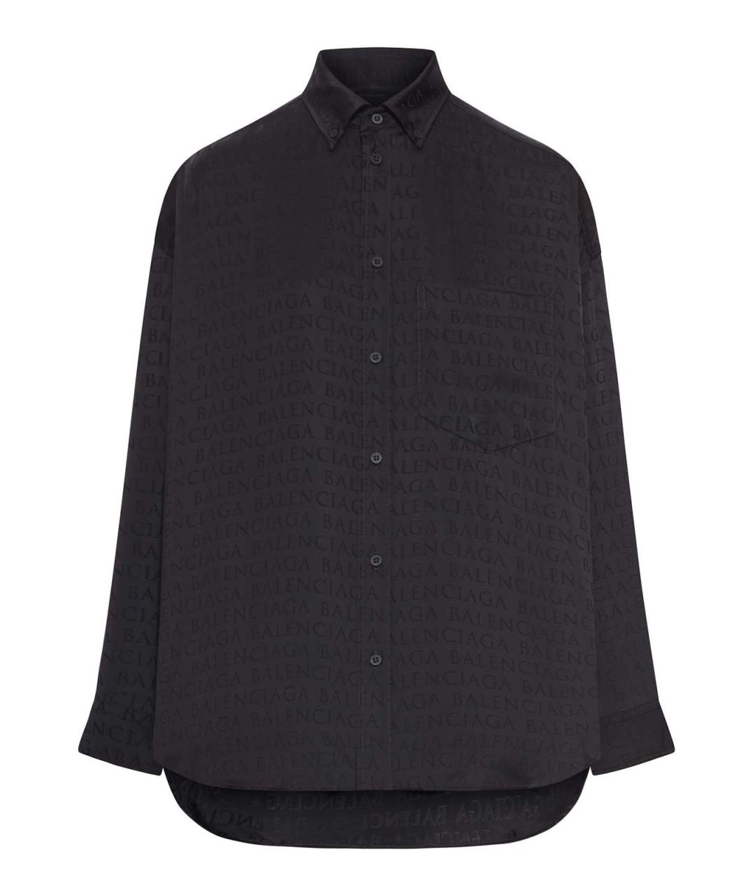 BALENCIAGA Черная вискозная рубашка, фото 1