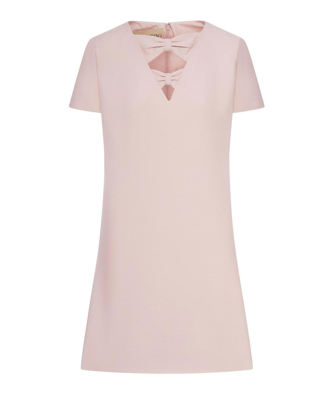 VALENTINO Розовое шерстяное повседневное платье, фото 1