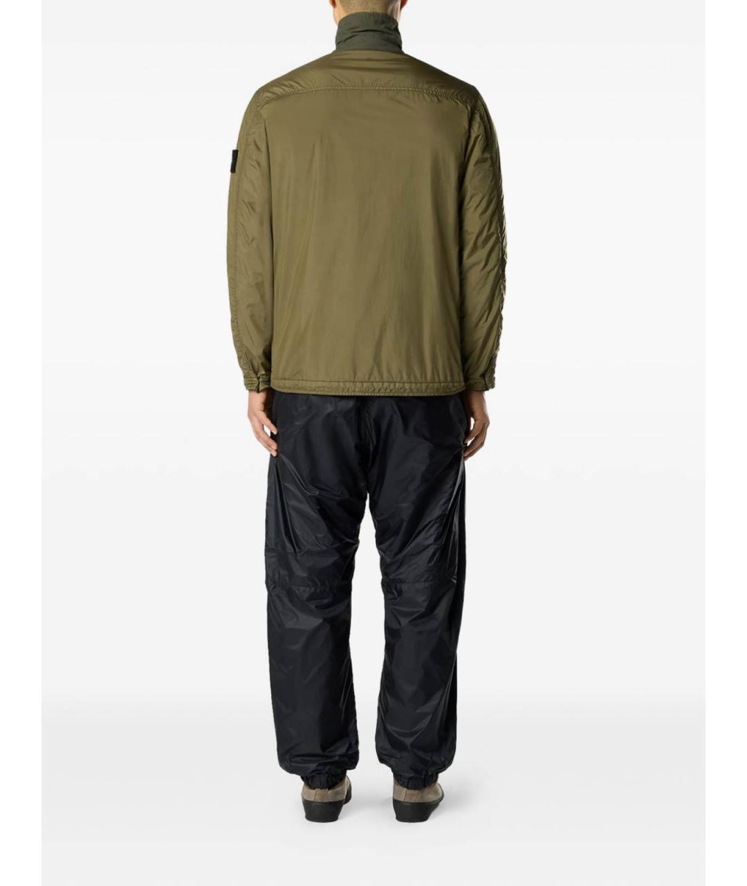 STONE ISLAND Зеленая хлопковая куртка, фото 4