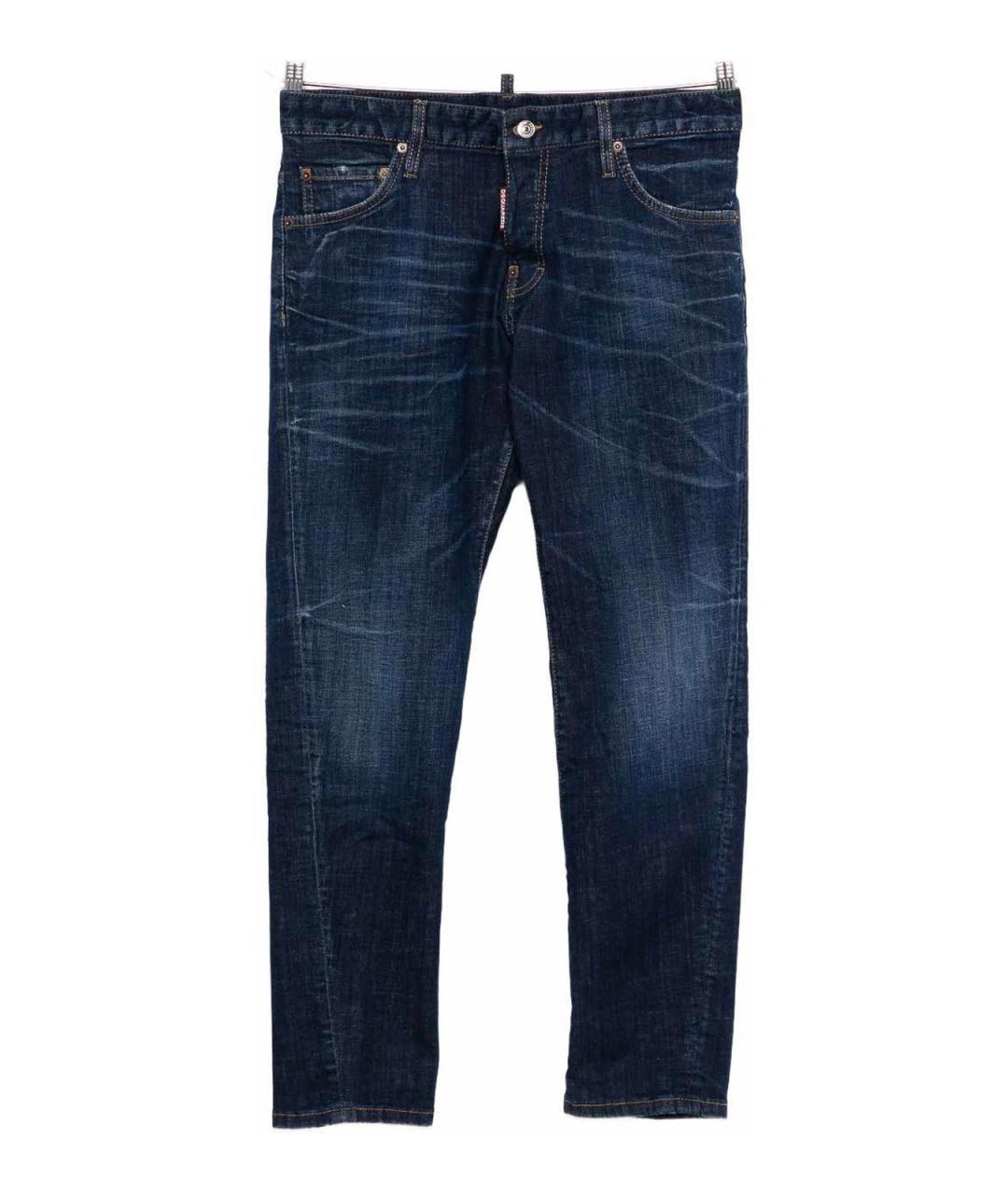 DSQUARED2 Синие хлопковые прямые джинсы, фото 1