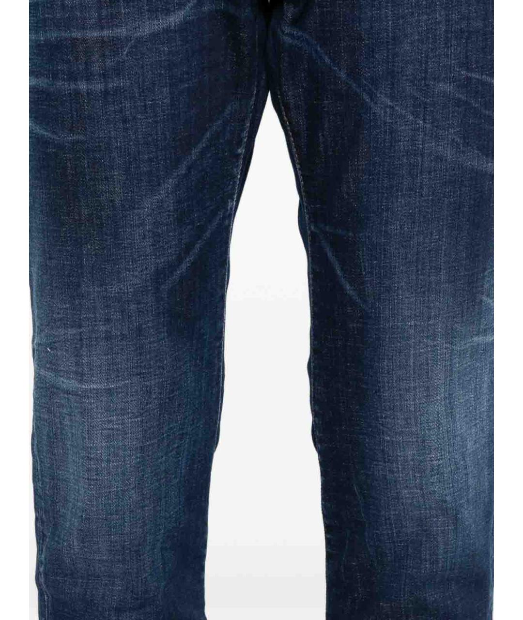 DSQUARED2 Синие хлопковые прямые джинсы, фото 2