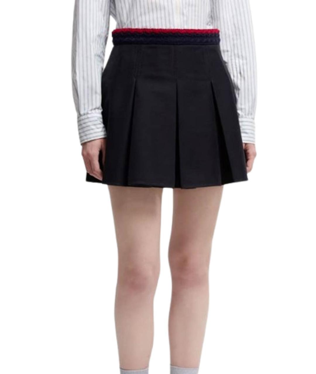 MONCLER Синяя хлопковая юбка мини, фото 2