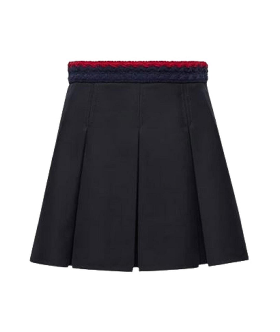 MONCLER Синяя хлопковая юбка мини, фото 1