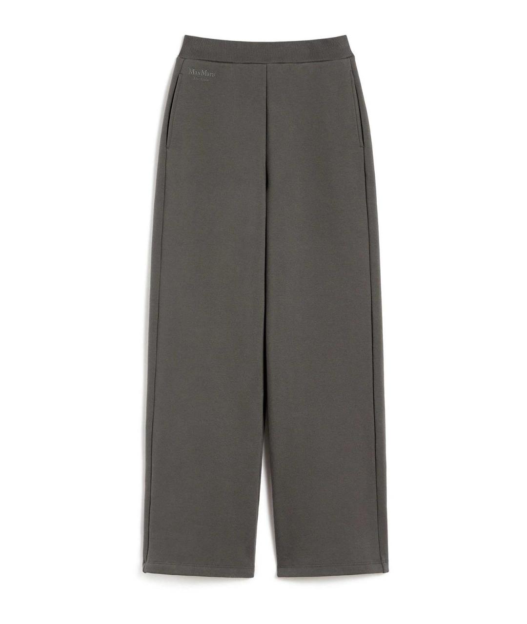 'S MAX MARA Зеленые хлопковые брюки широкие, фото 1
