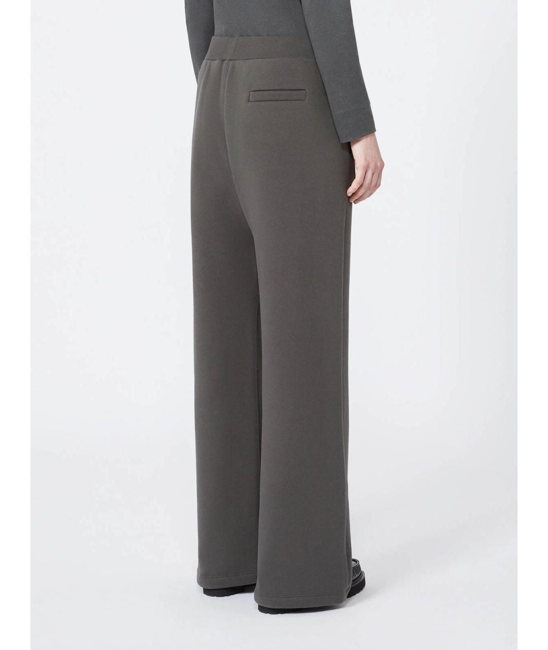 'S MAX MARA Зеленые хлопковые брюки широкие, фото 4