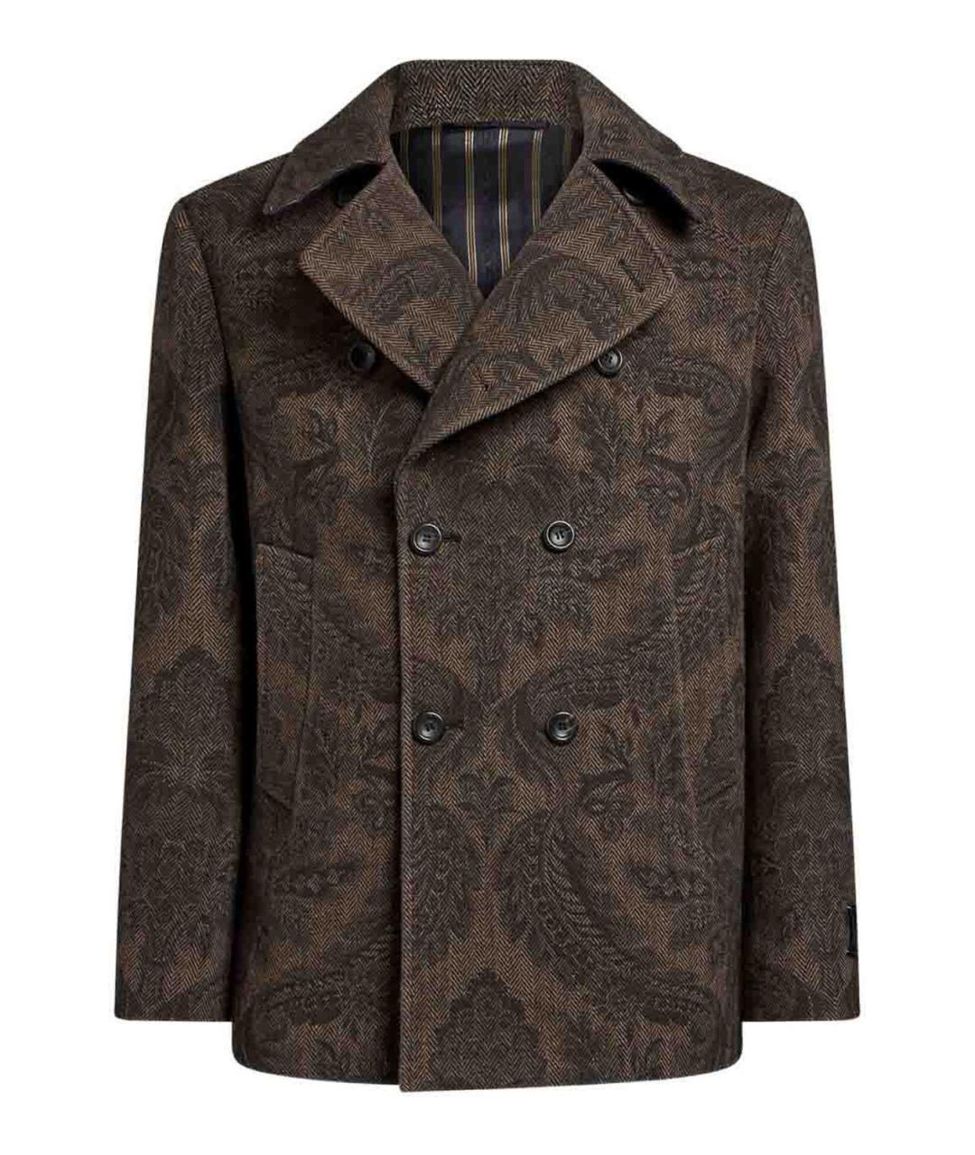 ETRO Коричневая шерстяная куртка, фото 1