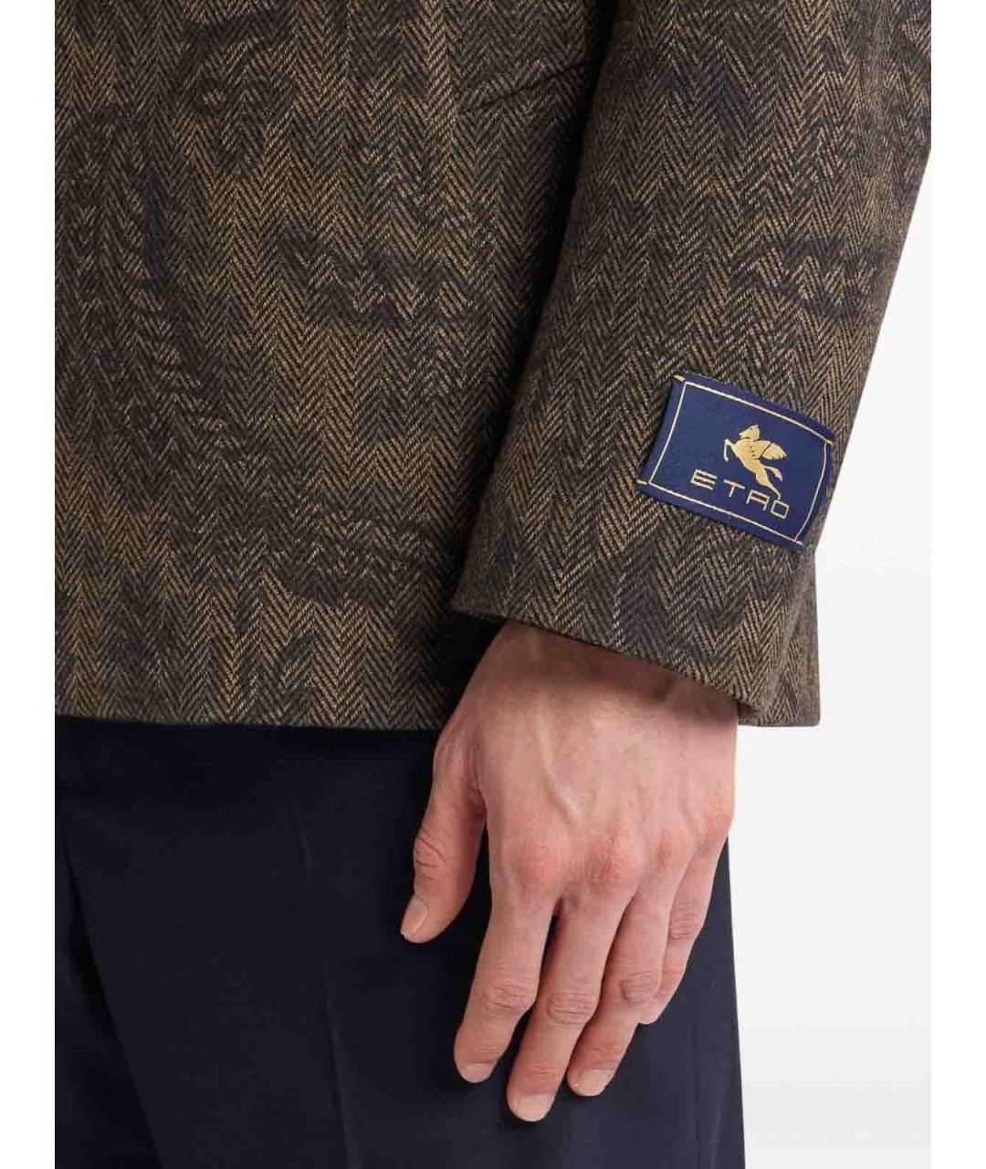 ETRO Коричневая шерстяная куртка, фото 4