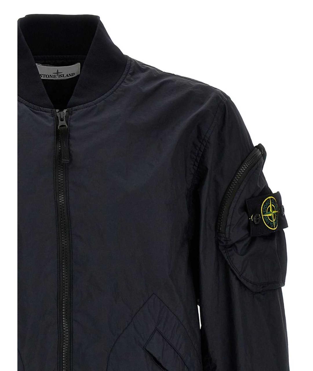 STONE ISLAND Темно-синяя полиамидовая куртка, фото 2