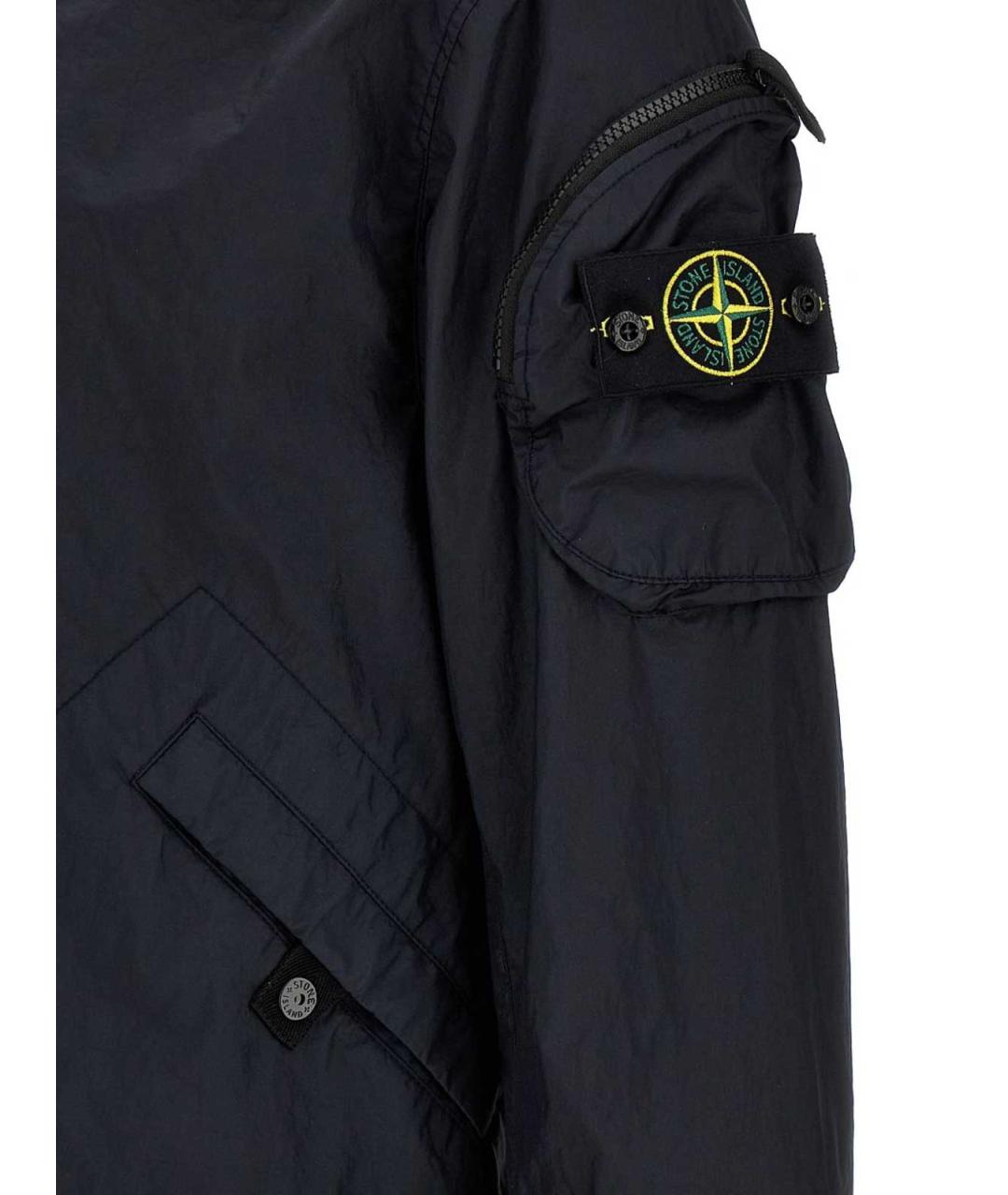 STONE ISLAND Темно-синяя полиамидовая куртка, фото 3