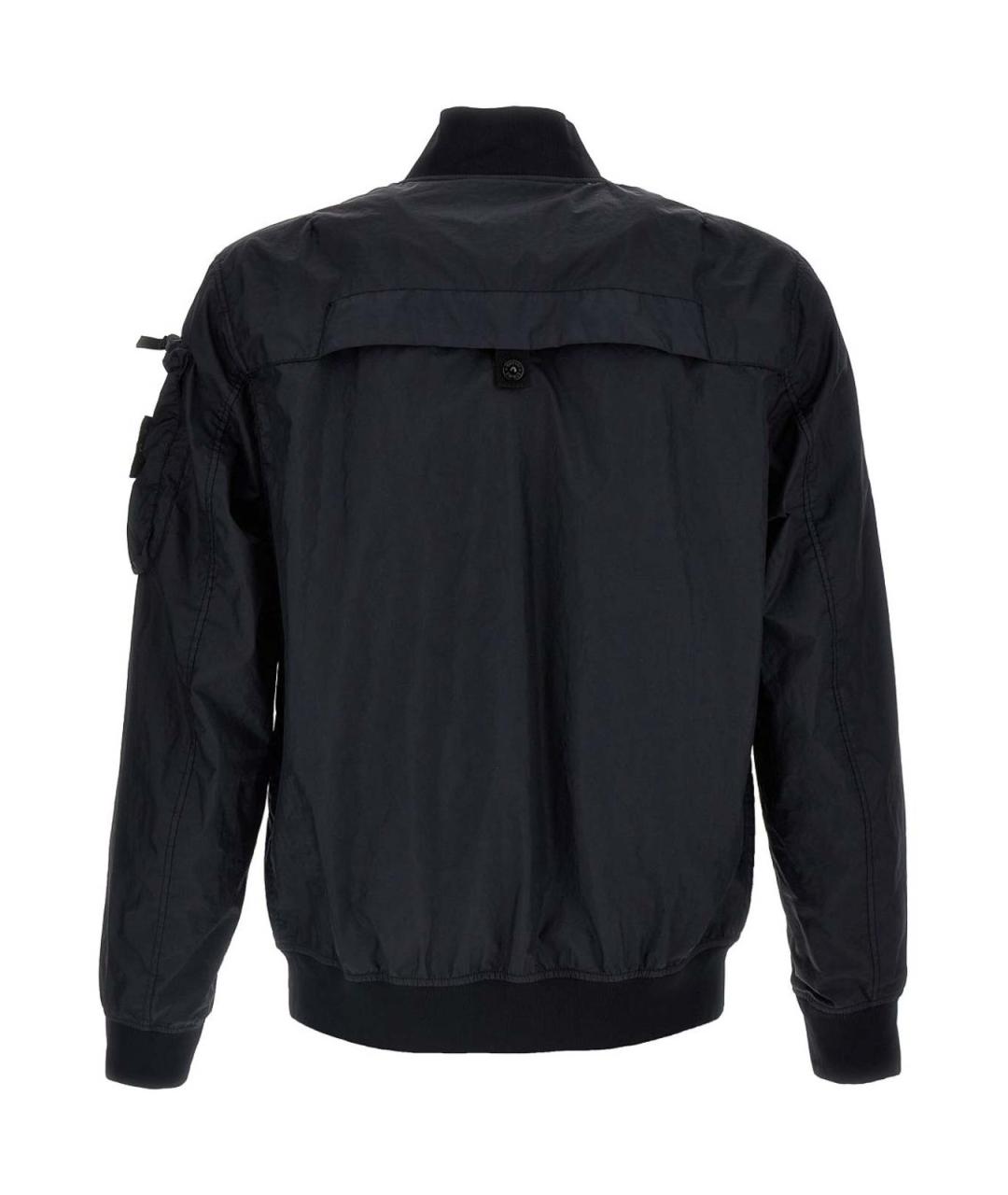 STONE ISLAND Темно-синяя полиамидовая куртка, фото 4