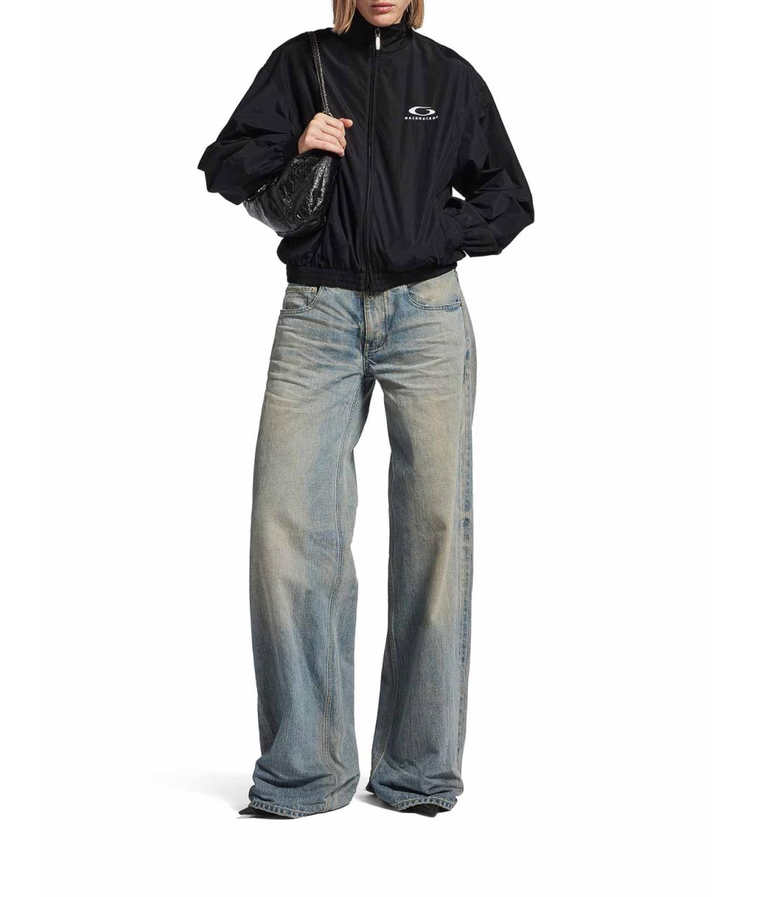 BALENCIAGA Голубые хлопковые прямые джинсы, фото 2