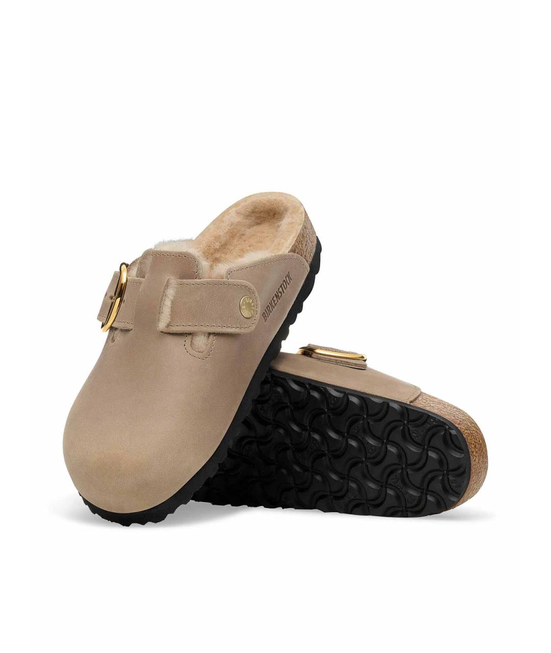 BIRKENSTOCK Бежевые кожаные мюли, фото 6