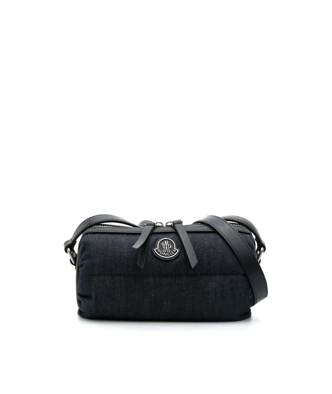 MONCLER Синяя тканевая сумка через плечо, фото 1