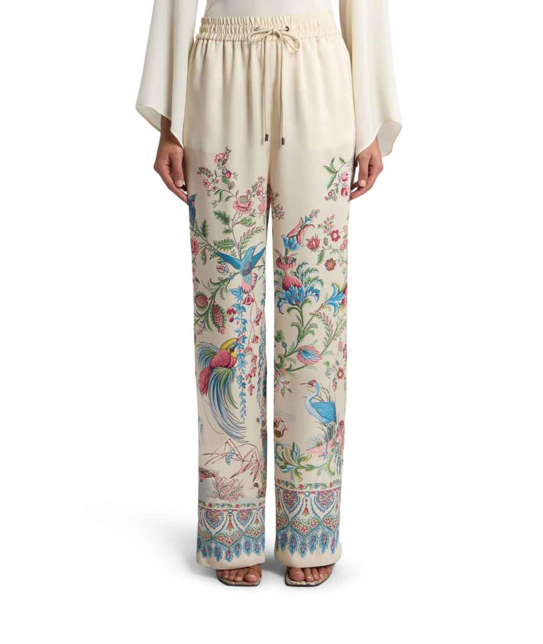 ETRO Мульти полиэстеровые брюки широкие, фото 2