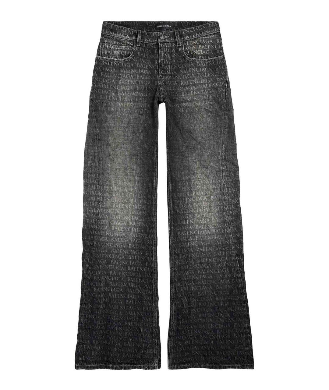 BALENCIAGA Черные хлопковые джинсы клеш, фото 3