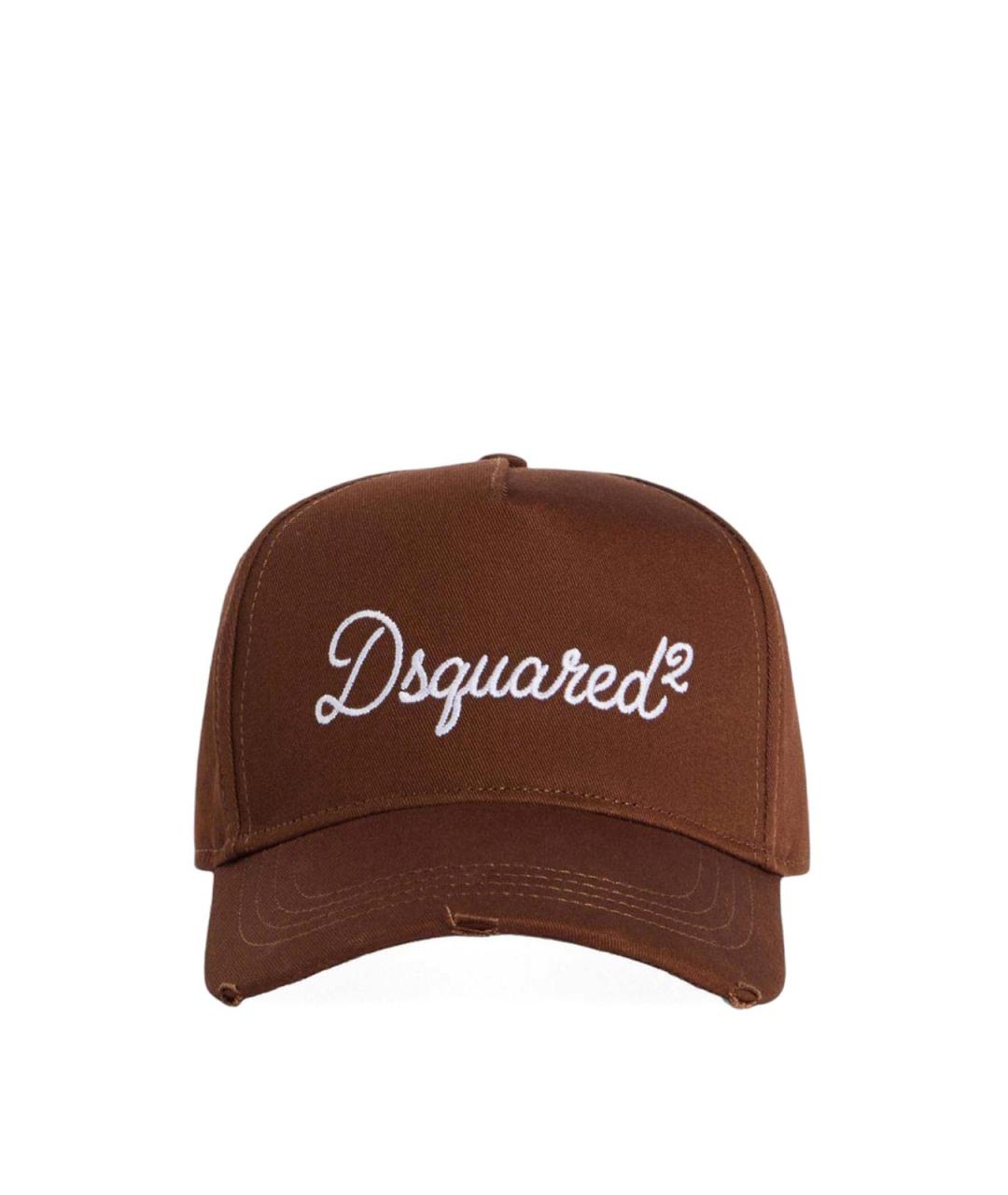 DSQUARED2 Коричневая хлопковая кепка/бейсболка, фото 1