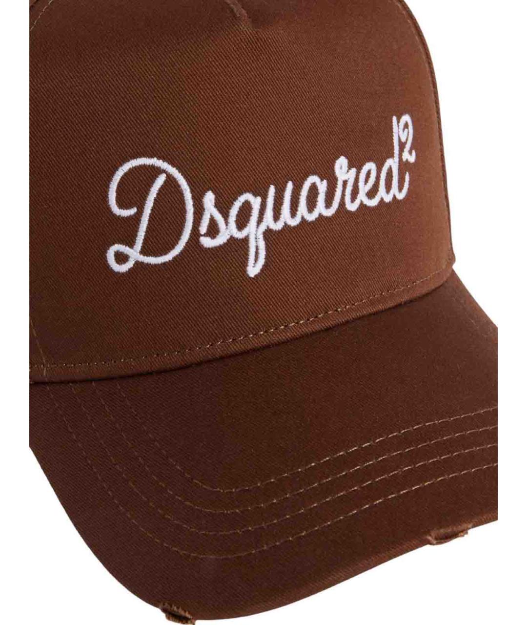 DSQUARED2 Коричневая хлопковая кепка/бейсболка, фото 4