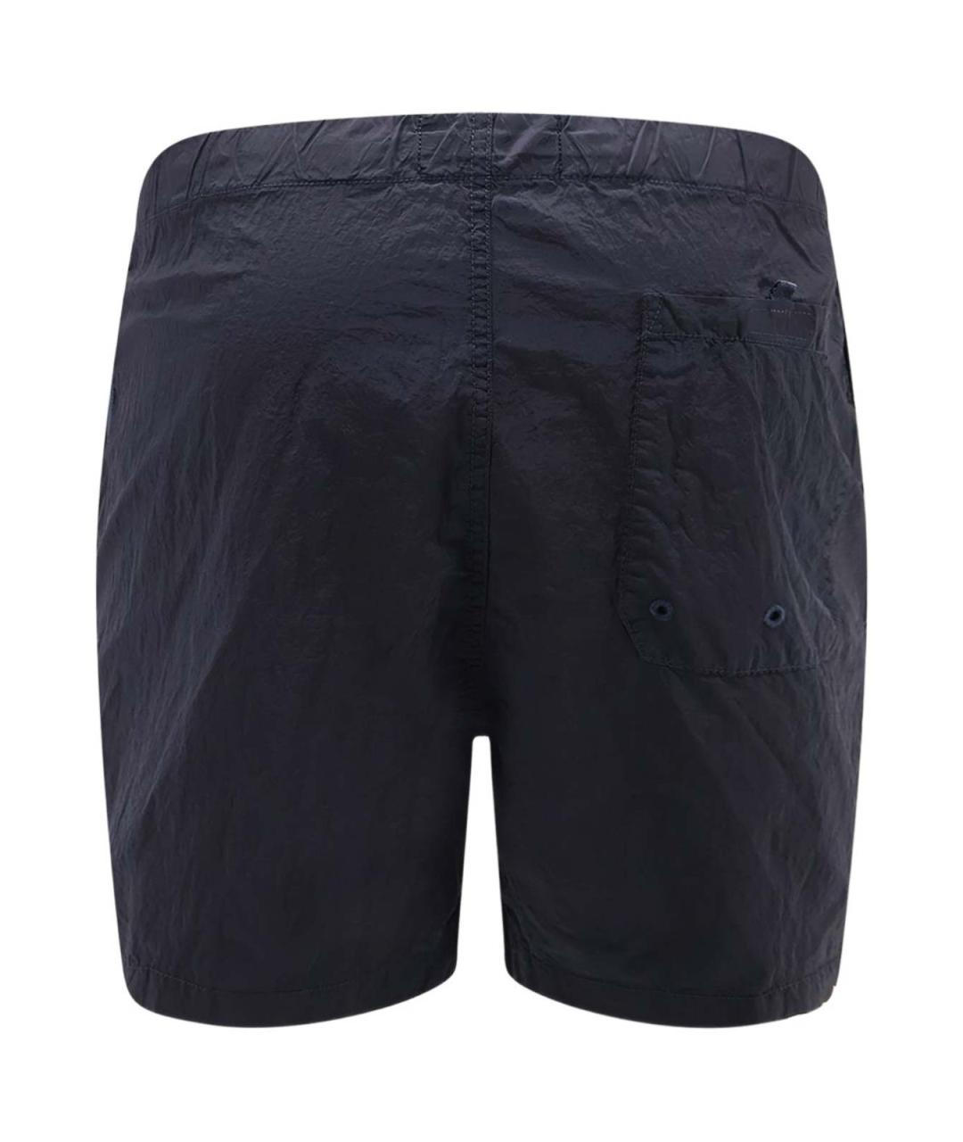 STONE ISLAND Темно-синие хлопковые шорты, фото 2
