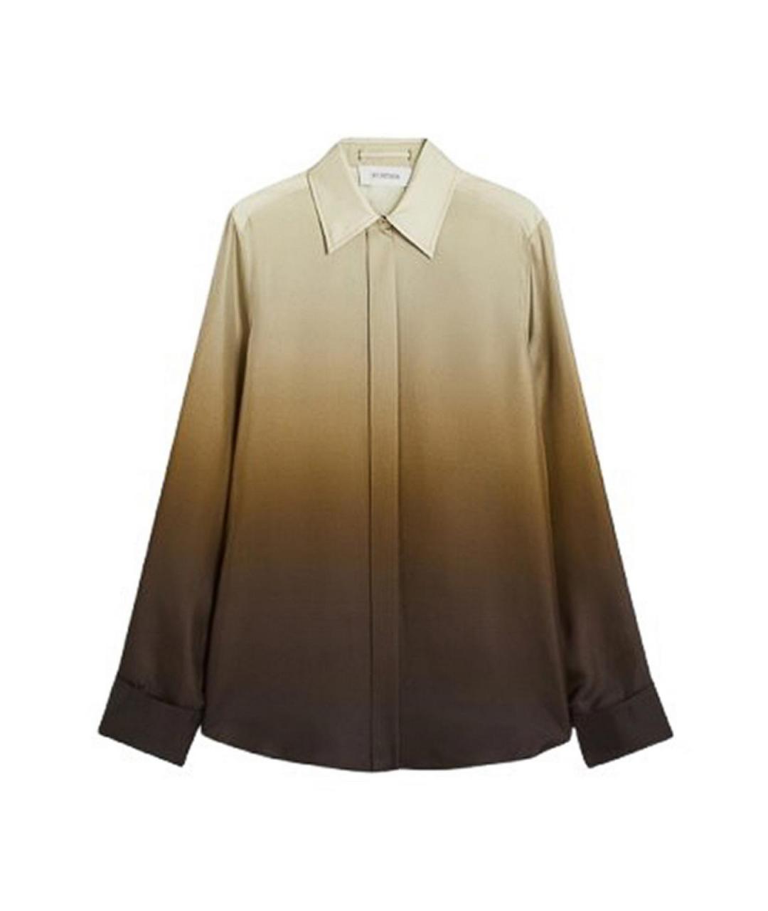 SPORTMAX Коричневая шелковая рубашка, фото 1