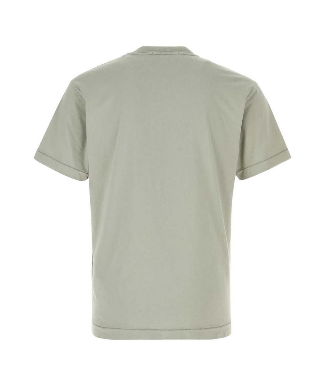 STONE ISLAND Салатовая хлопковая футболка, фото 2