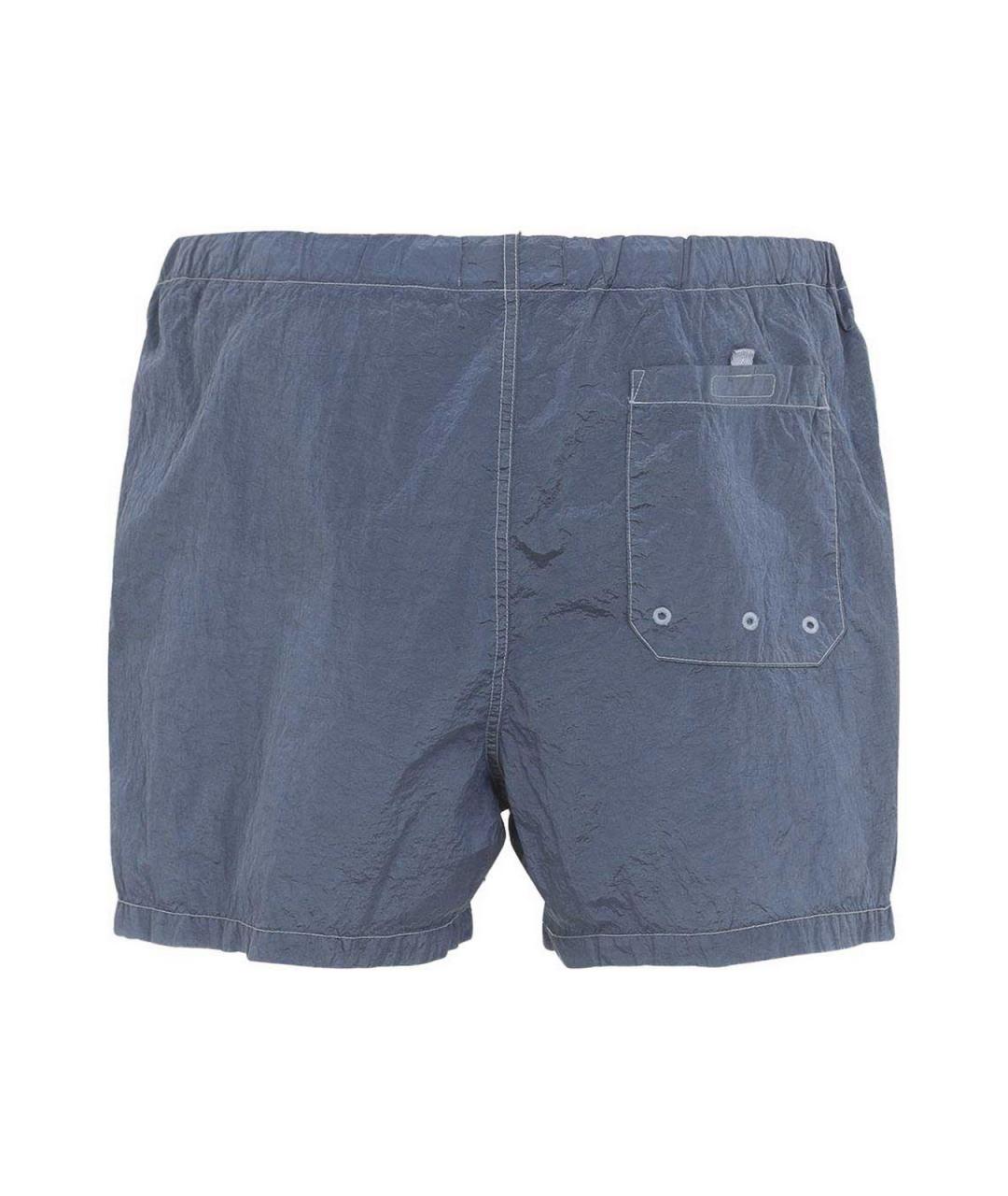STONE ISLAND Голубые хлопковые шорты, фото 3