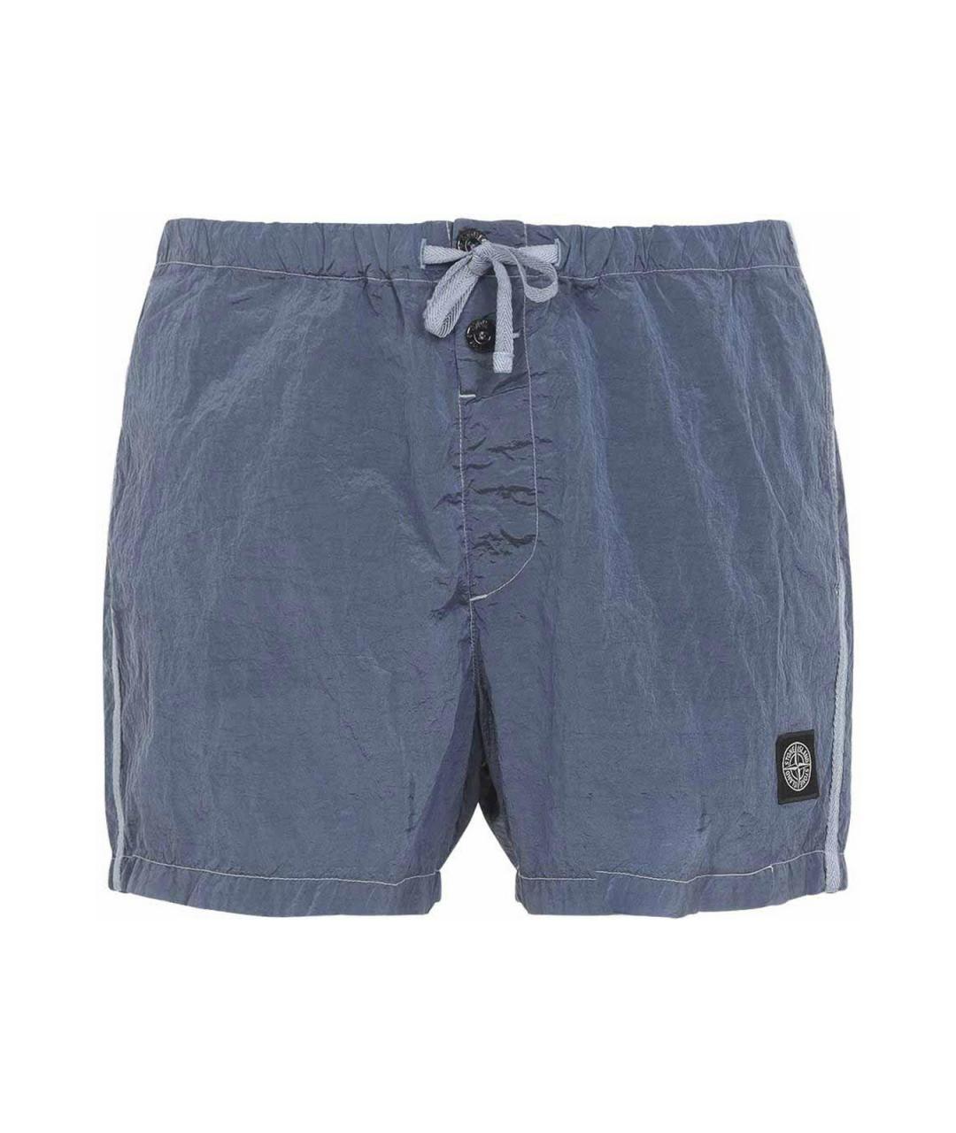 STONE ISLAND Голубые хлопковые шорты, фото 1