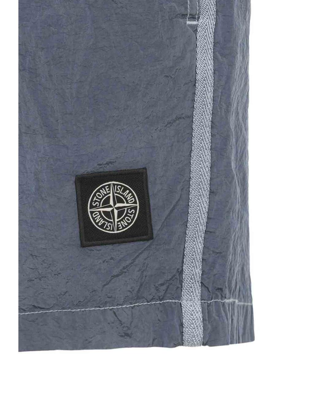 STONE ISLAND Голубые хлопковые шорты, фото 2