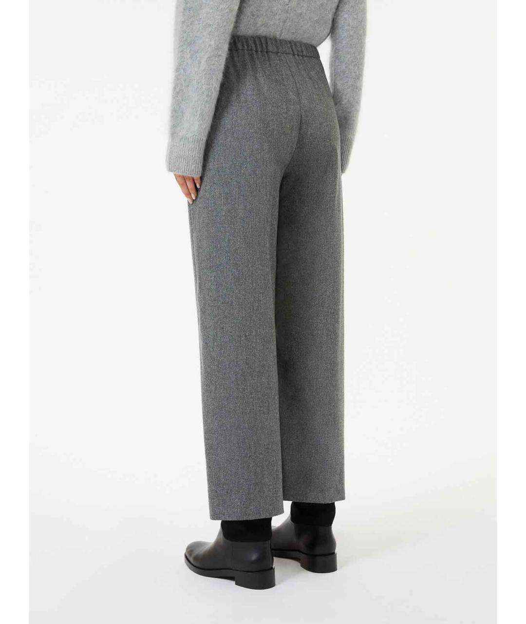 'S MAX MARA Серые шерстяные спортивные брюки и шорты, фото 4