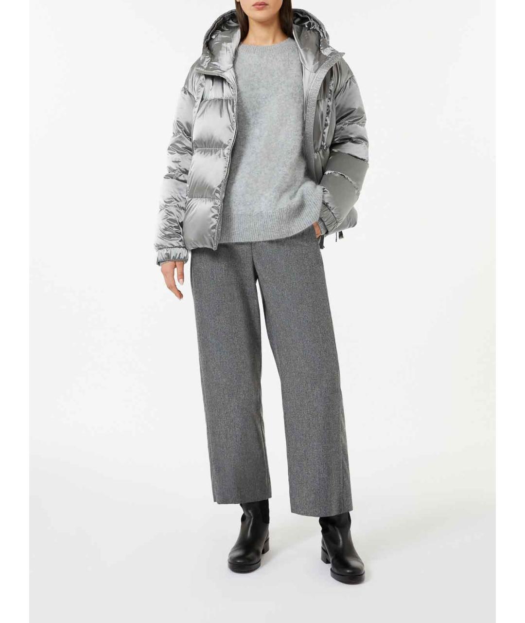 'S MAX MARA Серые шерстяные спортивные брюки и шорты, фото 2