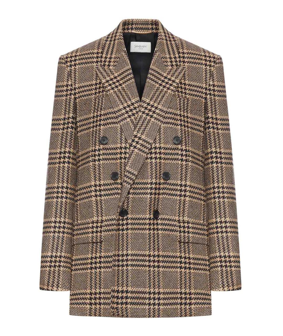 SAINT LAURENT Мульти шелковый жакет/пиджак, фото 1