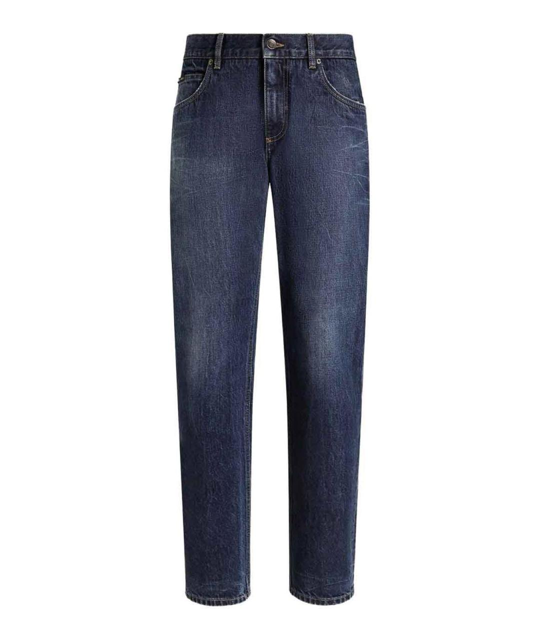 DOLCE&GABBANA Синие хлопковые джинсы скинни, фото 1