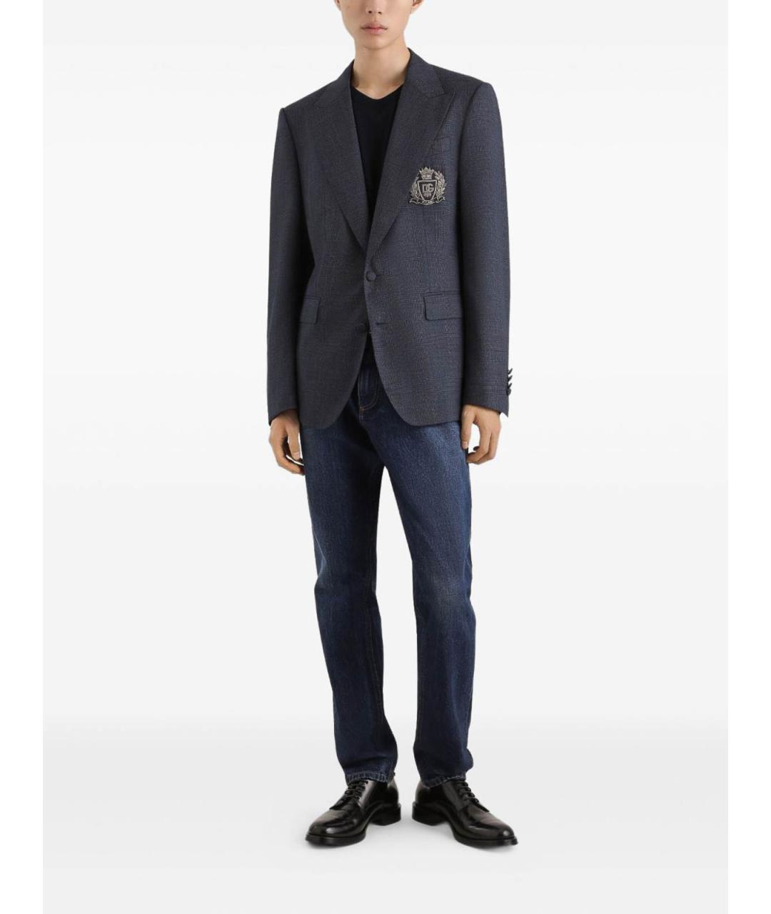 DOLCE&GABBANA Синие хлопковые джинсы скинни, фото 3