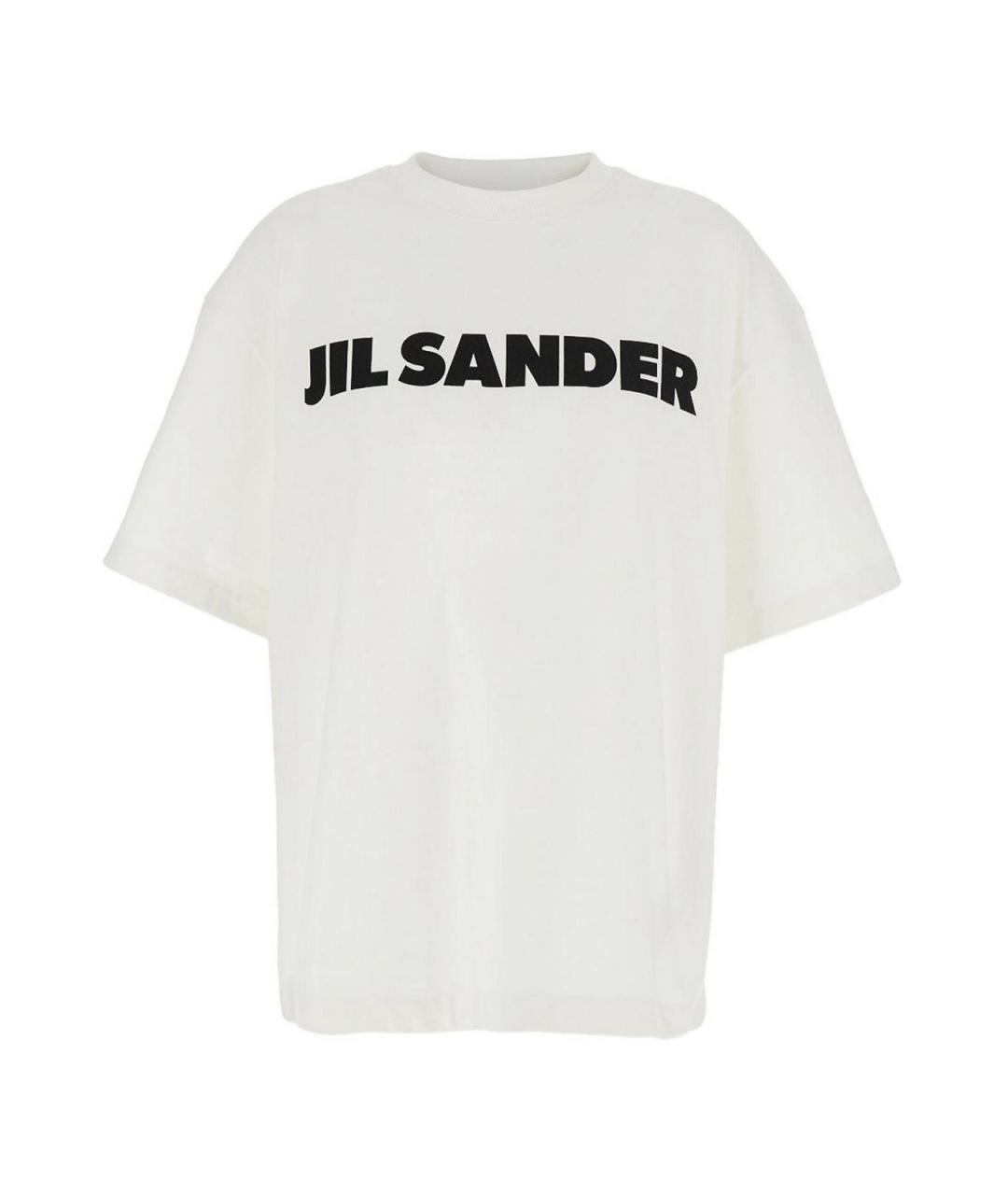 JIL SANDER Белая хлопковая футболка, фото 1