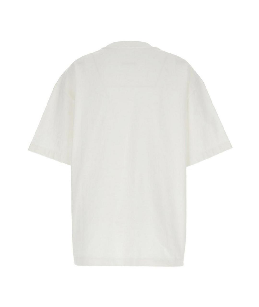 JIL SANDER Белая хлопковая футболка, фото 3